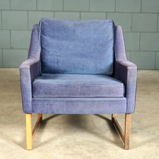 Vintage Fauteuils – Blauw Velours – JAB Anstoetz – Jaren 70 – Wood, Velvet (photo 2 of 12)