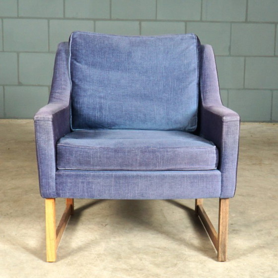 Vintage Fauteuils – Blauw Velours – JAB Anstoetz – Jaren 70 – Wood, Velvet (photo 2 of 12)