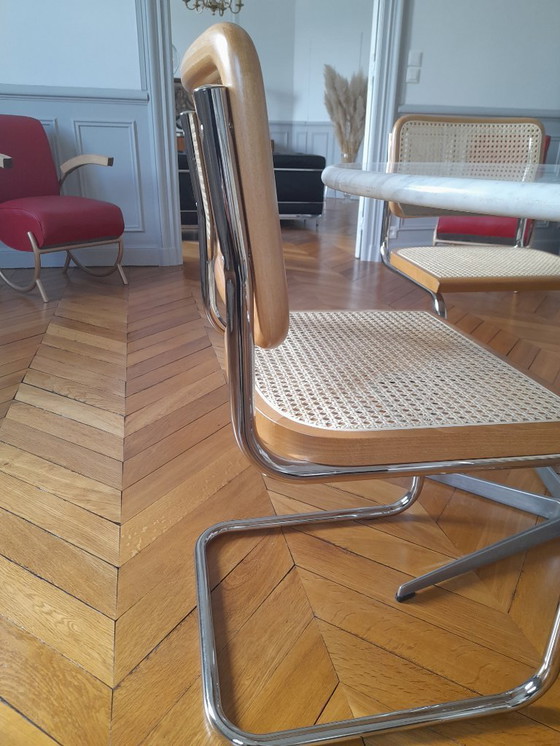 Image 1 of 4 Cesca B32 chairs by Marcel Breuer, 2000s edition