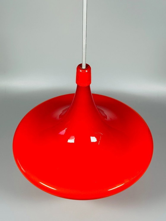 Image 1 of Plafonnier UFO des années 60-70, lampe suspendue en verre de Doria Leuchten, Space Age