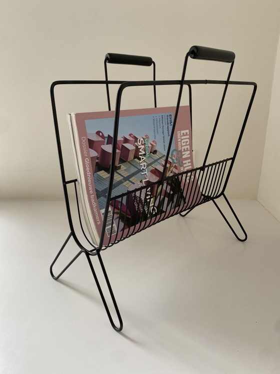 Image 1 of Vintage Minimalistisch metalen lectuurbak - jaren '50