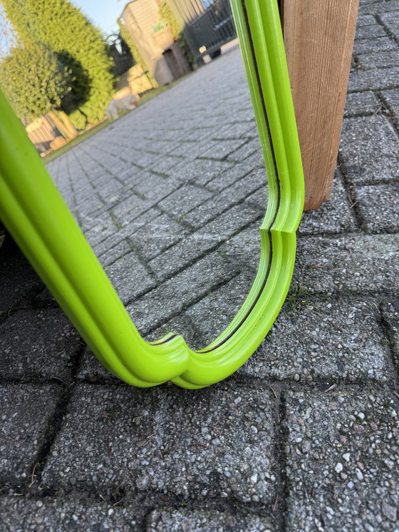 Image 1 of Vintage Mirror with Green Frame