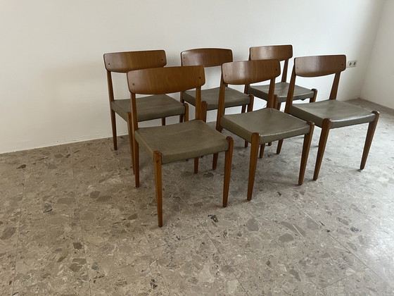 Image 1 of Mid-century dining chairs, set of 6; Thonet, model 640L