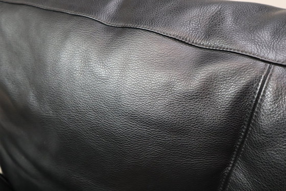 Image 1 of Divano/letto Zanotta "Europa" in pelle nera, Italia 1988