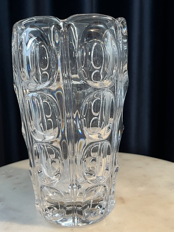 Image 1 of Vase vintage Sklo Union « Lens » style Mid-Century Modern