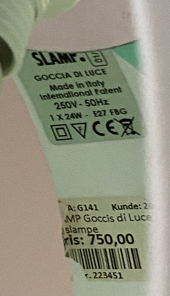 Image 1 of Slamp Goccia Di Luce Design hanglamp