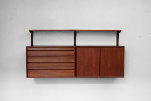 1/2 Poul Cadovius Royal System Sideboard Schublade Shelf Teak