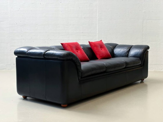 Image 1 of Elegantes Sofa von Poltrona Frau aus Leder, Italien, 1970er Jahre
