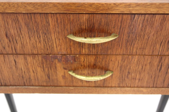 Cassettiera scandinava in teak di Aktiebolaget Gustaf Lundgren, Sweden, 1950, Cassettiere, Metallo (foto 5 di 7)
