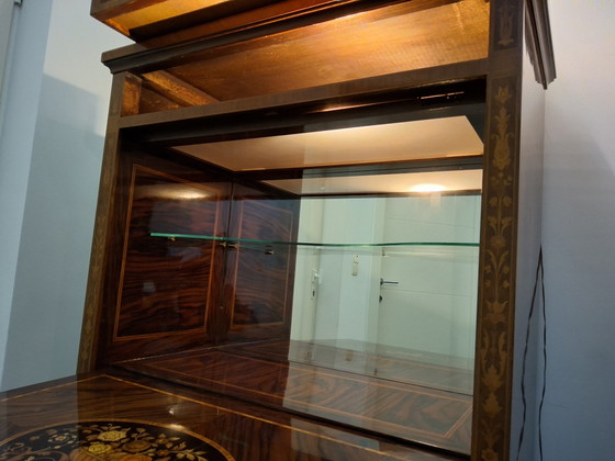Antieke Italiaanse Barkast Louis XVI-Stijl – Drankenkasten, Glass, Wood (photo 14 of 15)