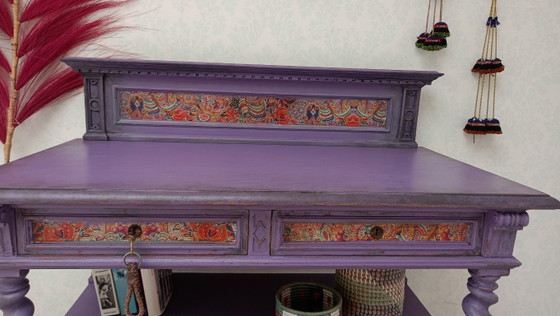 Image 1 of Bohemian Style Wooden Sideboard