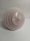 Art Deco roze plafondlamp getrapte kap pastel luxe armatuur