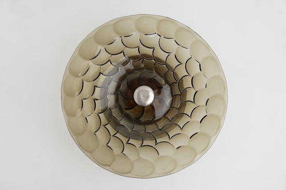 Image 1 of Fruttiera Art Déco in vetro, legno e metallo, Francia, anni '40