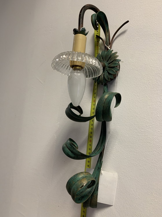 Image 1 of Vintage hand-worked iron wall lamp