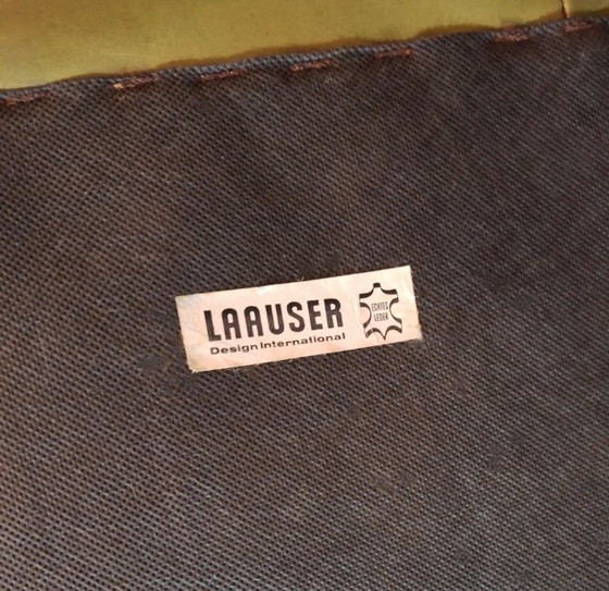 Image 1 of Patchwork Modular Sofa Set in Olive Green Patinated Leather by Laauser 1970s
