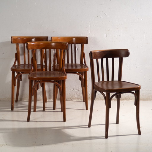 Set of 4 Antique Thonet-Style Chairs in Bentwood – Central Europe, circa 1920 #5