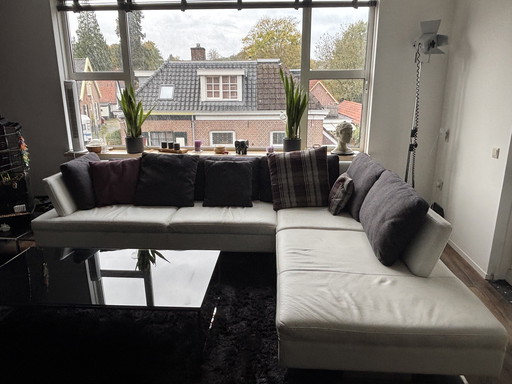 Luxurious design corner sofa + wide armchair