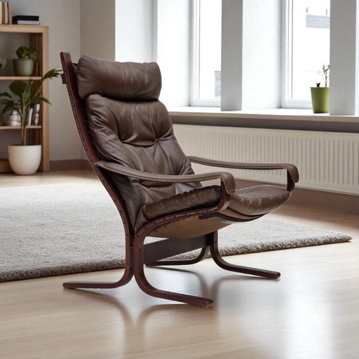 1970s, Norwegian design by Ingmar Relling for Westnofa, model "Siesta" with armrests.
