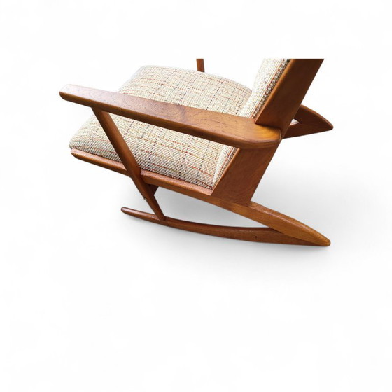 Image 1 of Boomerang schommelstoel model 87 Søren Jensen v. Tønder Møbelwærk ​​Deens midden eeuw