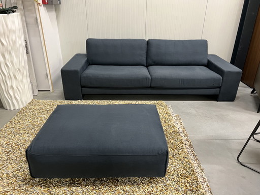 Rolf Benz Ego 4 zits bank Blauw stof