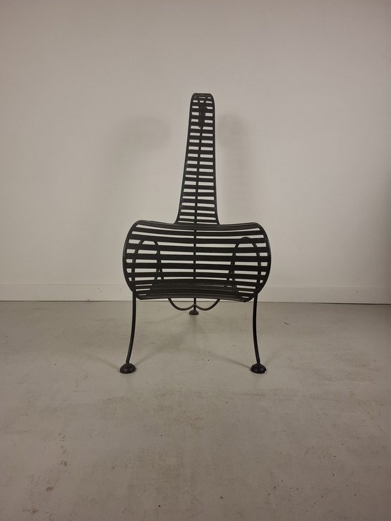 Image 1 of Post modern sculptural spine chair André Dubreuil 1980's