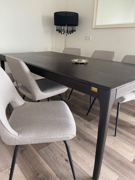 Image 1 of Kare Design Brooklyn Walnut Retro Dining Table