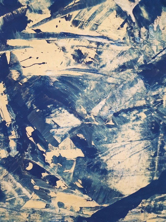 Image 1 of Jürgen Angeler - Cubismo azul y dorado