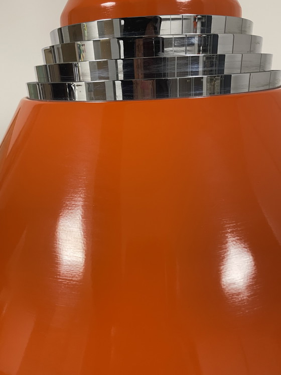 Image 1 of Abat-jour vintage Staff Leuchten laqué orange, modèle 5535/36 - conçu par Alfred Kalthoff