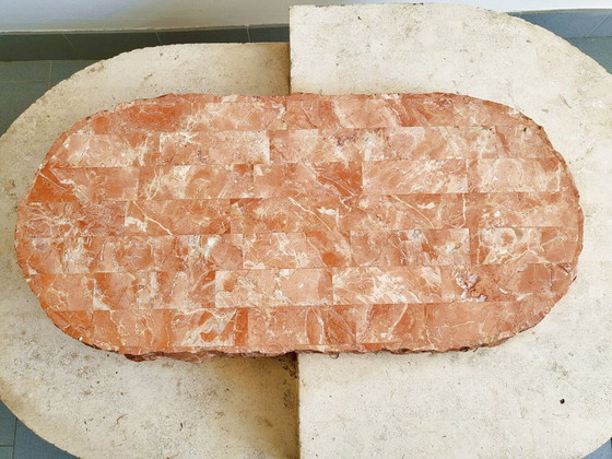 Image 1 of Vintage 1980s Magnussen Ponte coffee table in Mactan stone.