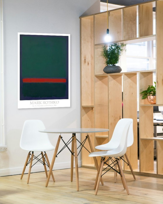 Image 1 of Nr. 15 - Twee groene tinten en een rode streep - Mark Rothko - poster van 70 × 100 cm