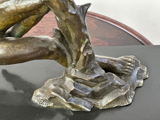 Image 1 of Sovrano Art Déco della scimmia atleta jacques LIMOUSIN