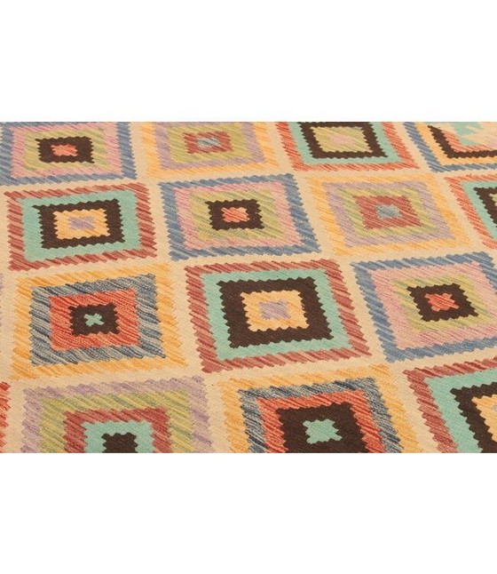 294x202cm Handgeweven Traditionele Kelim Vloerkleed Wol Tapijt, Rugs & carpets, Wool, Beige (photo 3 of 10)