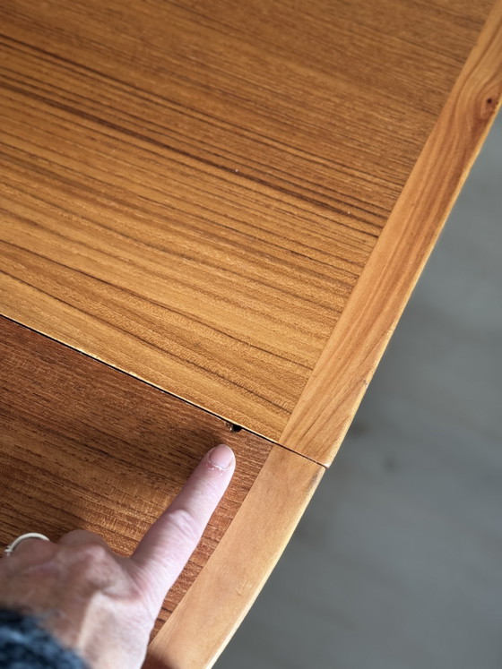 Tavolo da pranzo rotondo vintage Teak Anni '60 Lübke – Tavoli da pranzo, Wood (photo 14 of 15)