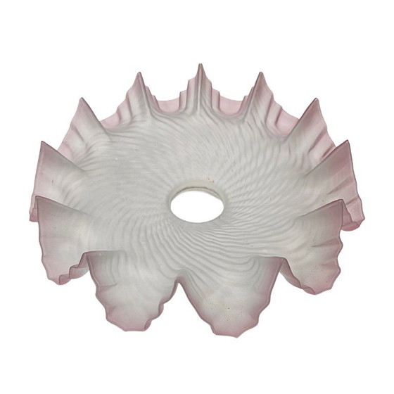 French Art Deco glass lampshade from the 1930s, Decorative Objects, Pink, Vintage (photo 3 of 5)