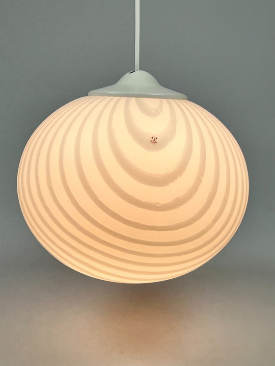 Image 1 of Suspension vintage, motif tourbillon/zèbre, Peill & Putzler, Allemagne, années 1970