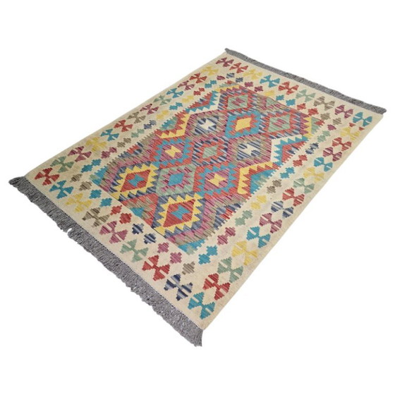 Kilim Ancien de Maimana Afghan – Laine Filée Main – Recto Verso – 173 x 127 cm – Tapis, Wool (photo 5 of 5)