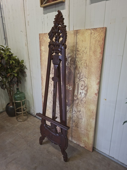 Klassieke Mahonie Massief Hout Atelierezel Standezel Afm. 60x8cm en 200cm Hoog