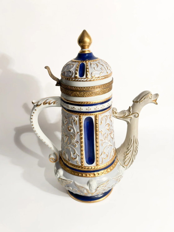 Capodimonte Porcelain Teapot, Bronze and Pure Gold, Late 19th Century – Table accessories (photo 2 of 16)