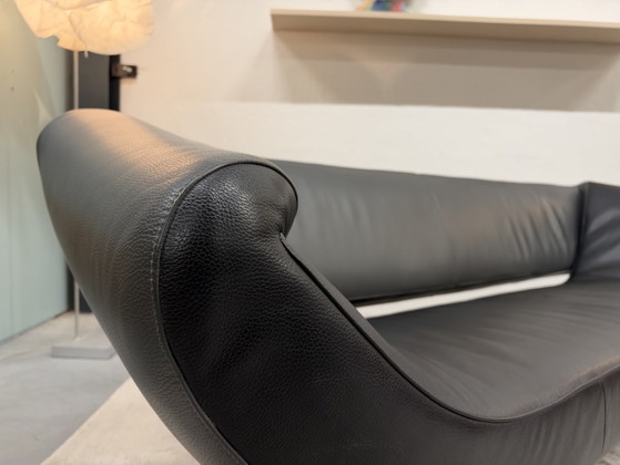 Leolux Arabella 3-seater Sofa Grey Black Leather, 3-5 seaters, Multi Color (photo 3 of 6)