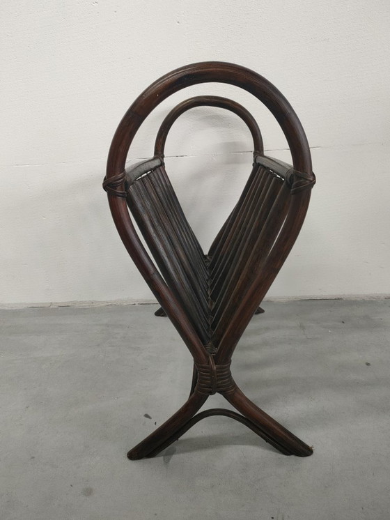 Image 1 of Vintage rattan magazine holder/reader