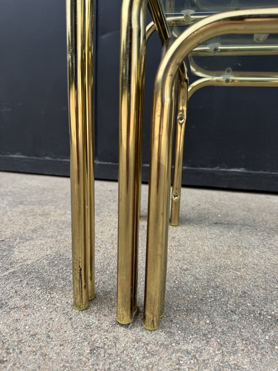 Image 1 of 1970s Gold Nesting Tables
