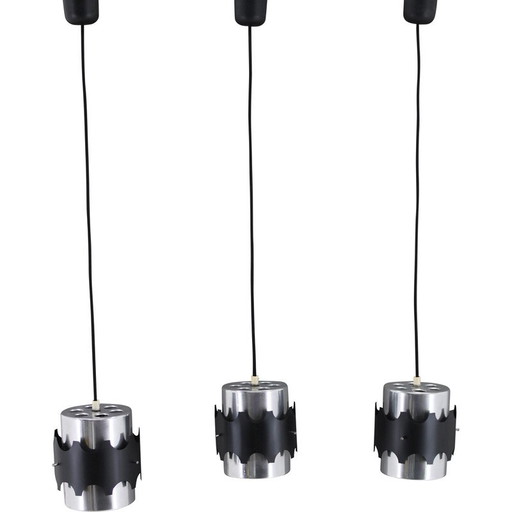 Lot de 3 lampes suspendues vintage, Danemark 1960