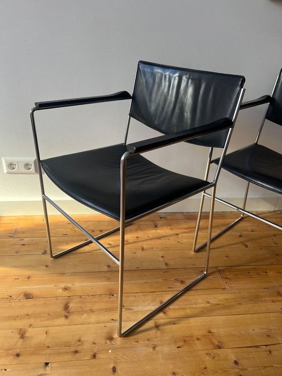 4 sillas Arnold Merckx DLA/DSA para Arco – Sillas de comedor, Leather, Metal (photo 9 of 10)