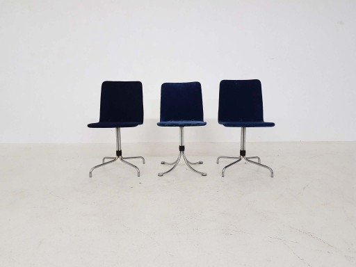 3x Brabantia velvet dining chairs