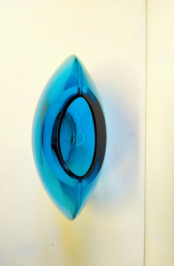 Image 1 of Gran jarrón de cristal de Murano fabricado por Mazzega, década de 1980