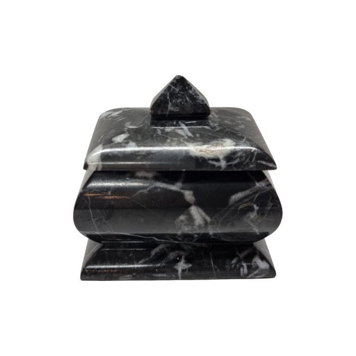 Boîte à bijoux vintage en marbre noir