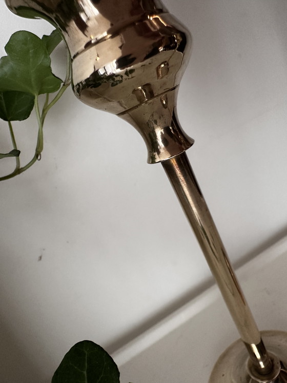 Image 1 of Set Of 2 Brass Candlesticks