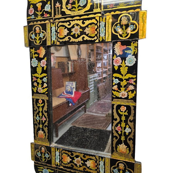 Image 1 of Vintage hand-painted Moorish mirror, 1960s/70s
