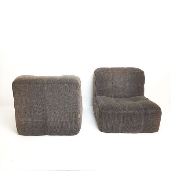 Kimba Lounge Fauteuil Michel Ducaroy Ligne Roset 2 Elementen – 2 zitsbanken, Polyester, Textile, Vintage (photo 5 of 15)