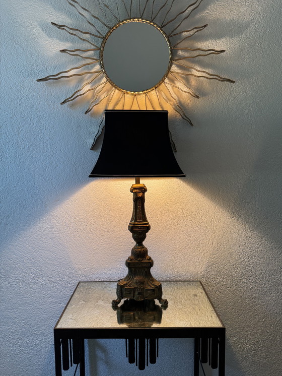 Image 1 of Lampe pique cierge d’église ancien 